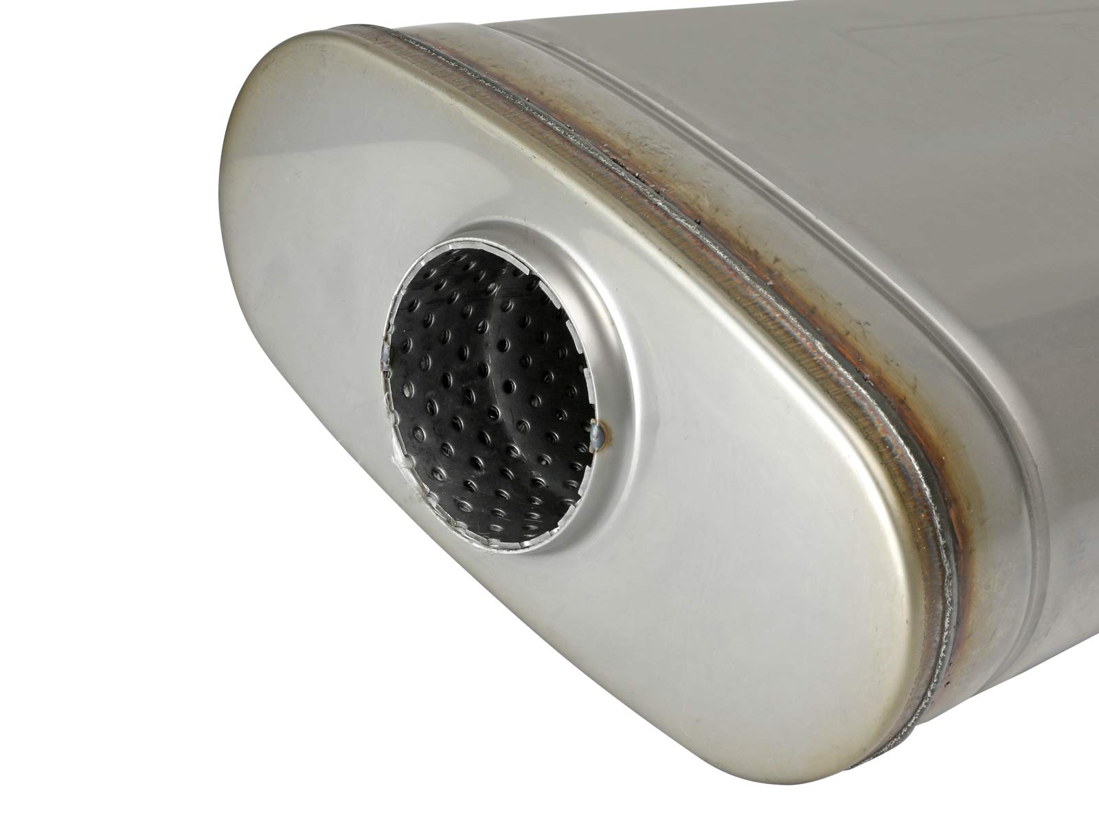 MACH Force-Xp aFe Power Muffler, 2-1/2" Inlet/Outlet, Center/Offset, 9" x 4" x 18" Oval Body