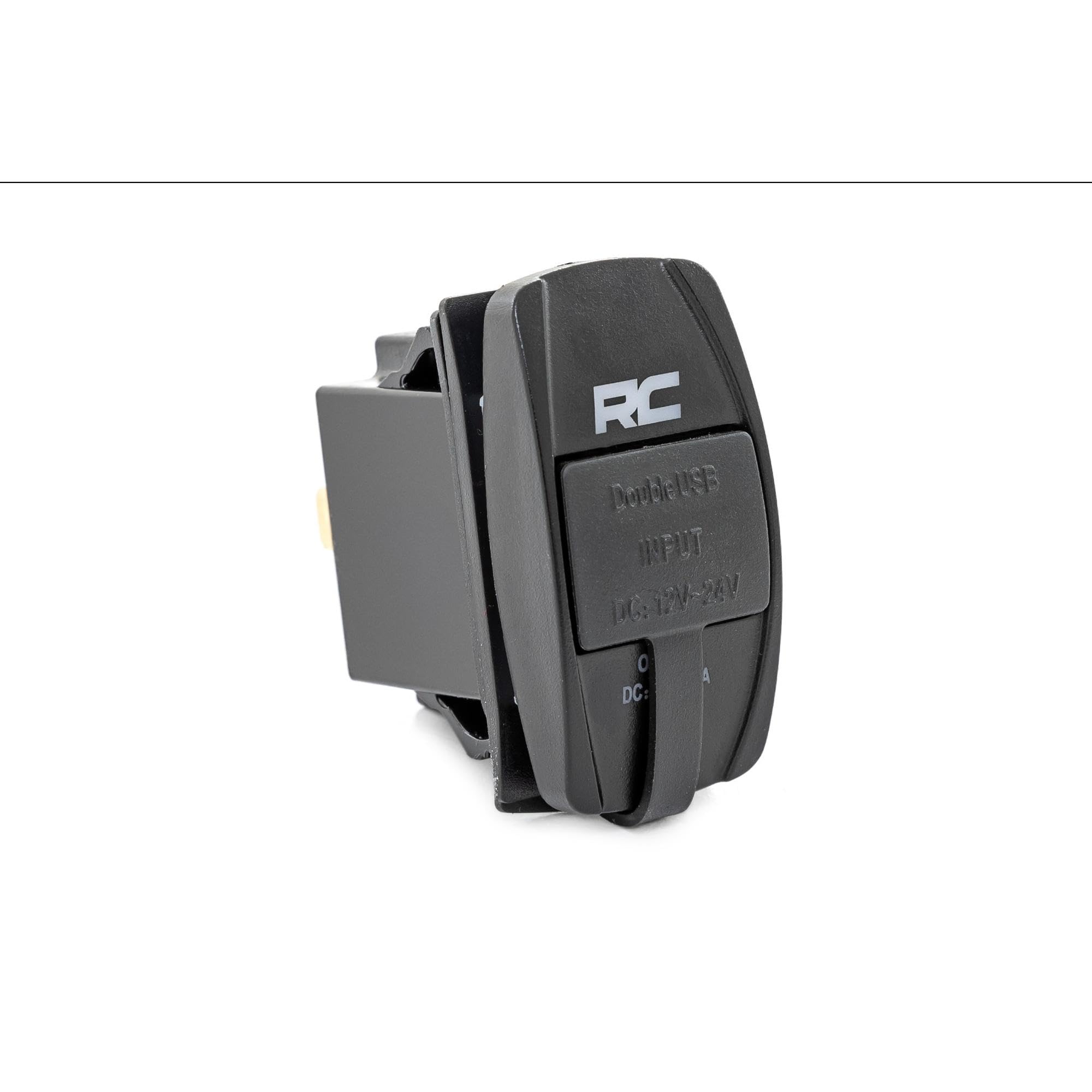 USB Switch Rough Country Insert, 2"x1" with Logo - Blue Back Light
