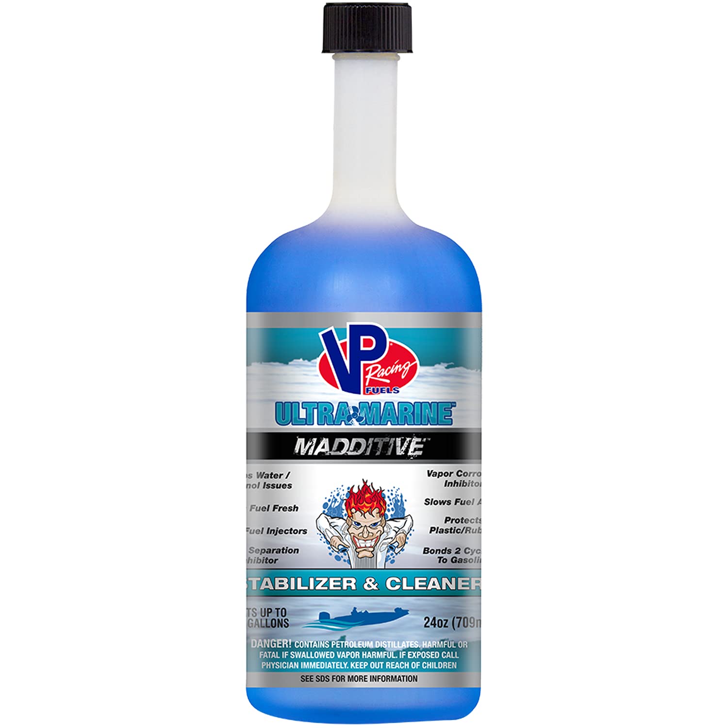 Madditive Ultra Marine Boat Fuel Stabilizer and Cleaner VP Racing Fuels for Winterizing and Engine Health/Performance, 24 Ounces