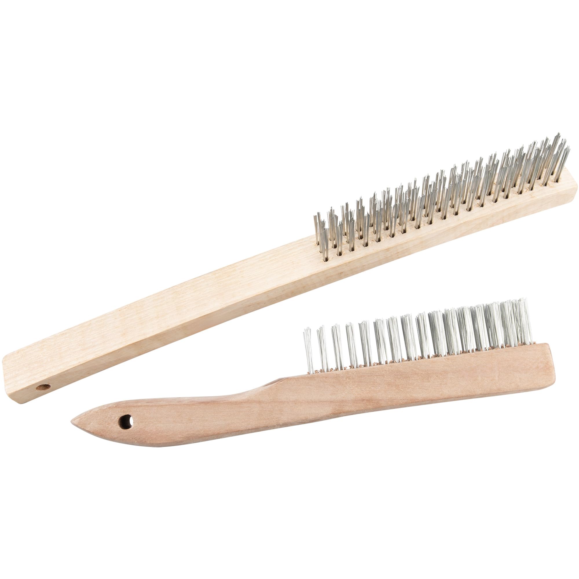Tough Steel Brushes Performance Tool 1450 with Wood Handle - Heavy Duty Wire Bristles for Rust Removal, Cleaning, and Surface Prep