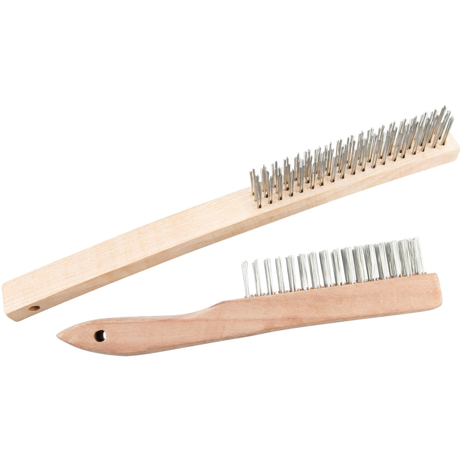 Tough Steel Brushes Performance Tool 1450 with Wood Handle - Heavy Duty Wire Bristles for Rust Removal, Cleaning, and Surface Prep