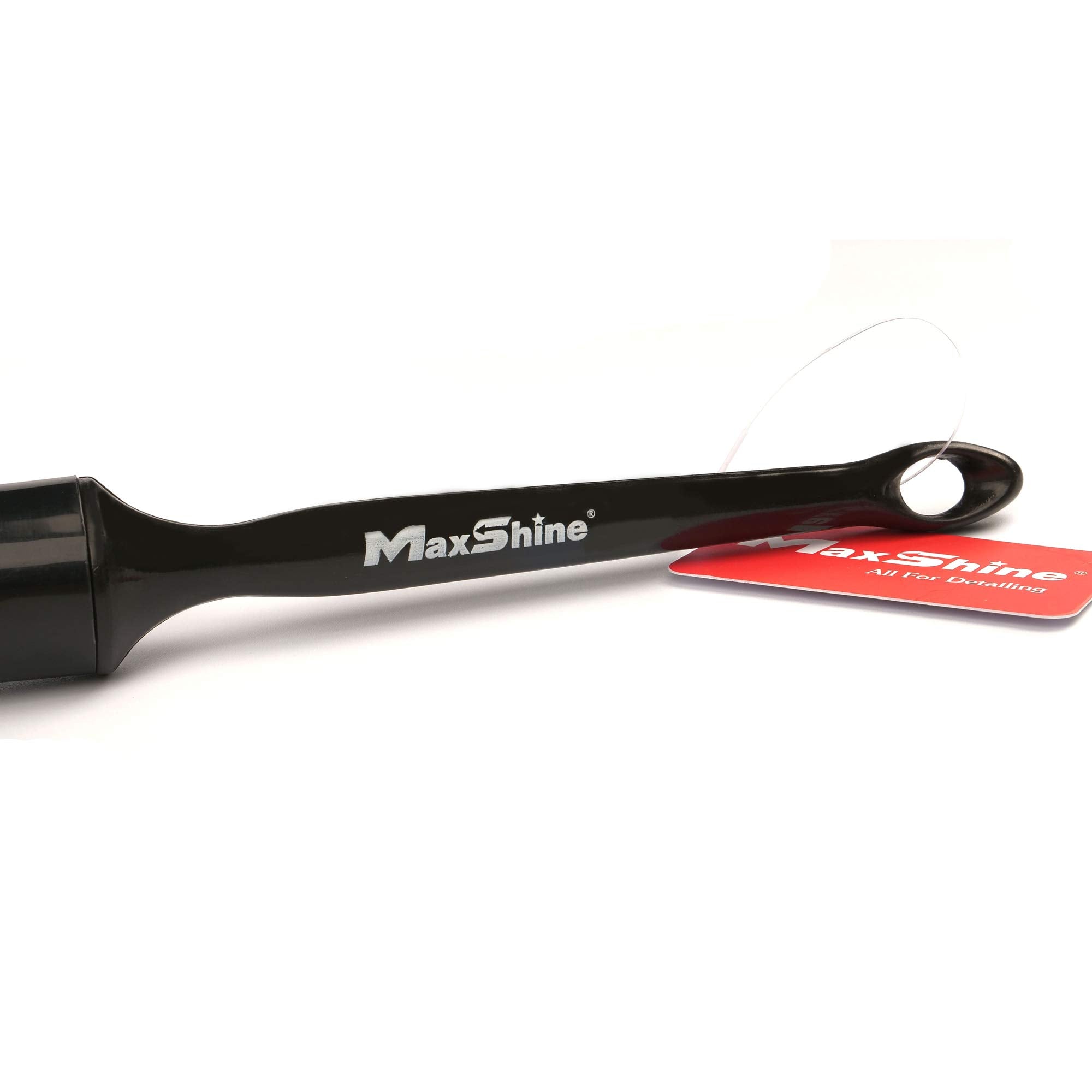 Maxshine Premium Universal Natural Boar’s Hair Detailing Brush #10 | Durable Plastic Handle with No-Shed Bristles | Gentle Cleaning Brush for Engine Bays, Wheels, Interiors, Air Vents & Car Detailing