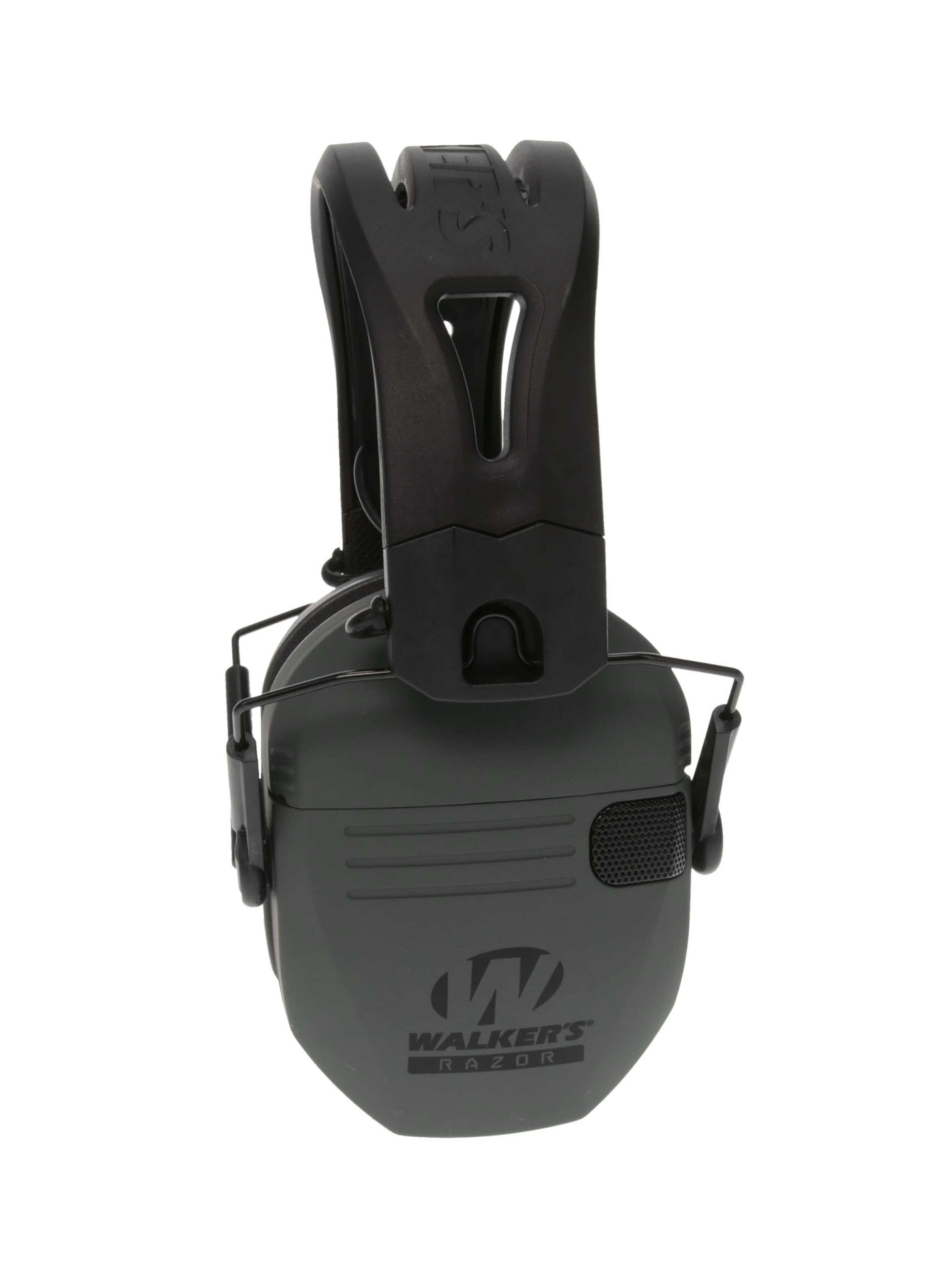 Razor Walker's Tacti-Grip Earmuffs- Battleship Grey, High Performance Silicone Composite Slip Free Headband- Natural Sound Clarity Full Dynamic Range 23NRR
