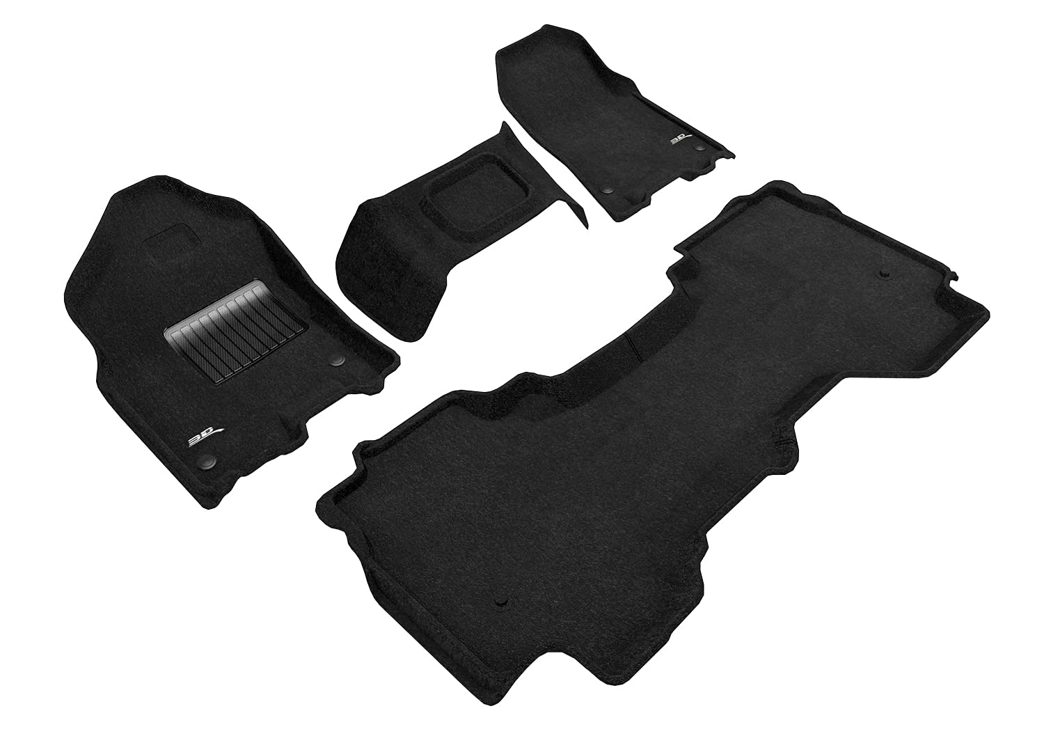 3D MAXpider Custom Fit All-Weather Floor Mats for 2019-2021 Dodge RAM 1500 Quad CAB Car Floor Liners Elegant Series (1ST & 2ND Row)