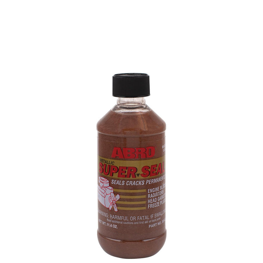 Super Seal ABRO, 11.4 oz., Permanently Seals Cracks & Holes, Copper Infused Liquid Glass Sealer, Withstands Extreme Conditions, Ideal for Engine Blocks, Radiators, Head Gaskets, & Freeze Plugs (1)