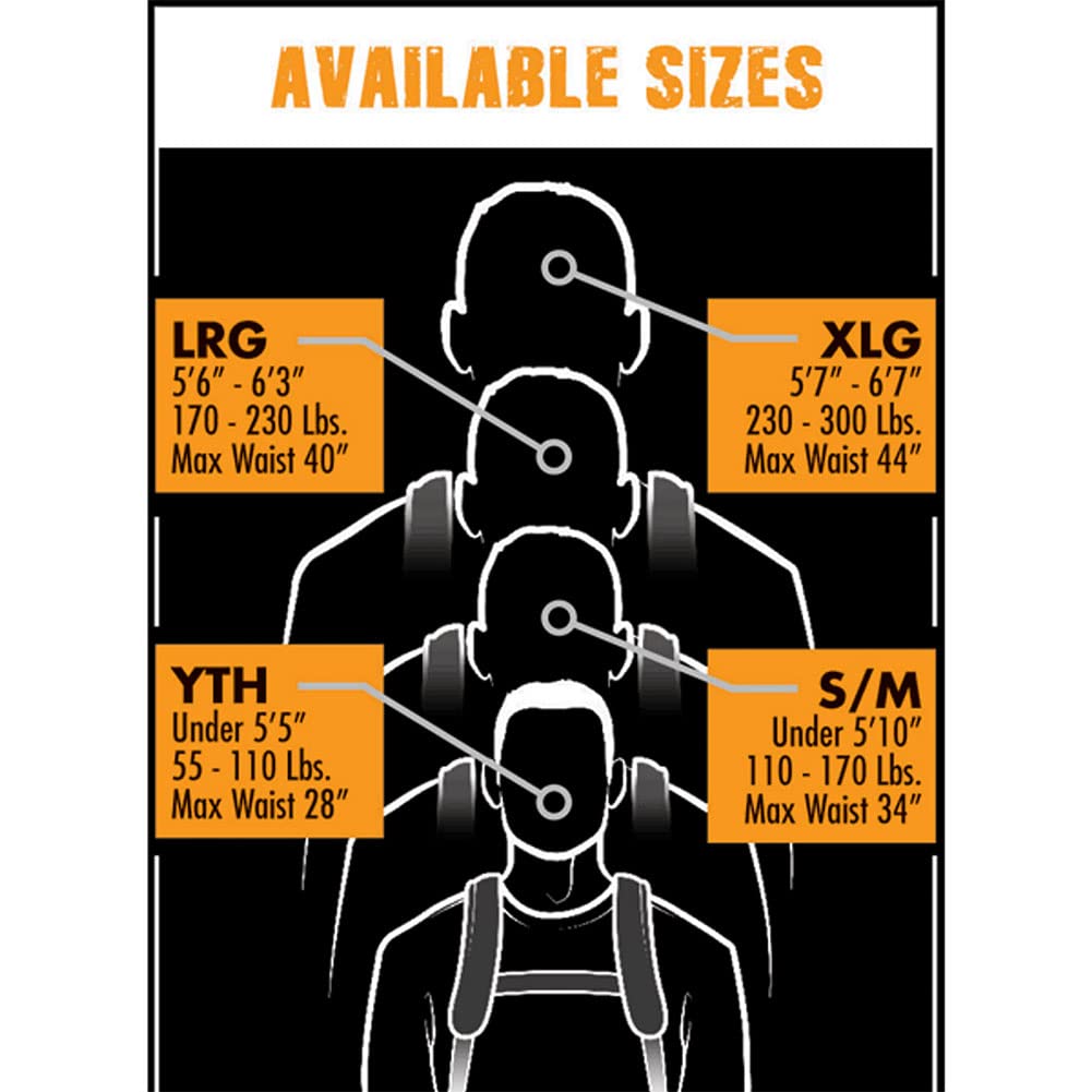 Muddy Tree Stand Hunting Safety Systems Lightweight Padded Nylon Quick-Release Safeguard Harness, Large