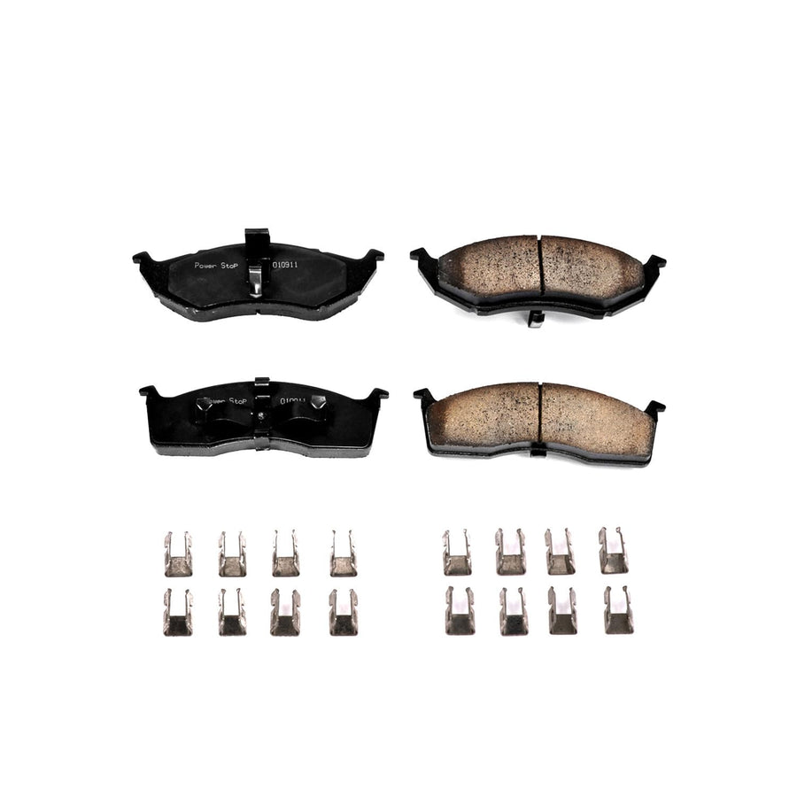 Power Stop Front Brake Kit For Chrysler 1993-97 Concorde |Grand Voyager 2000 |Intrepid 1993-96 |LHS 1994-97 |LHS 1999-01 - Ceramic Brake Pads With Installation Hardware, 17-591