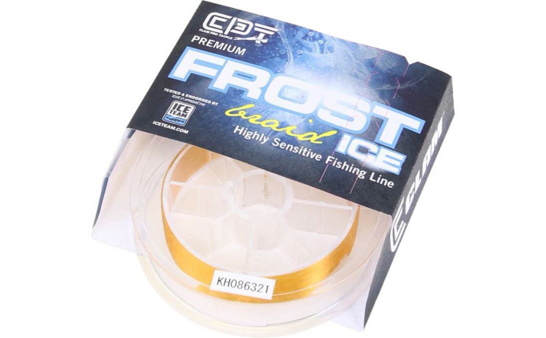Frost Braid Clam Pro Tackle - 8lb - 3lb Dia - Hi-Vis Yellow - 50 Yard