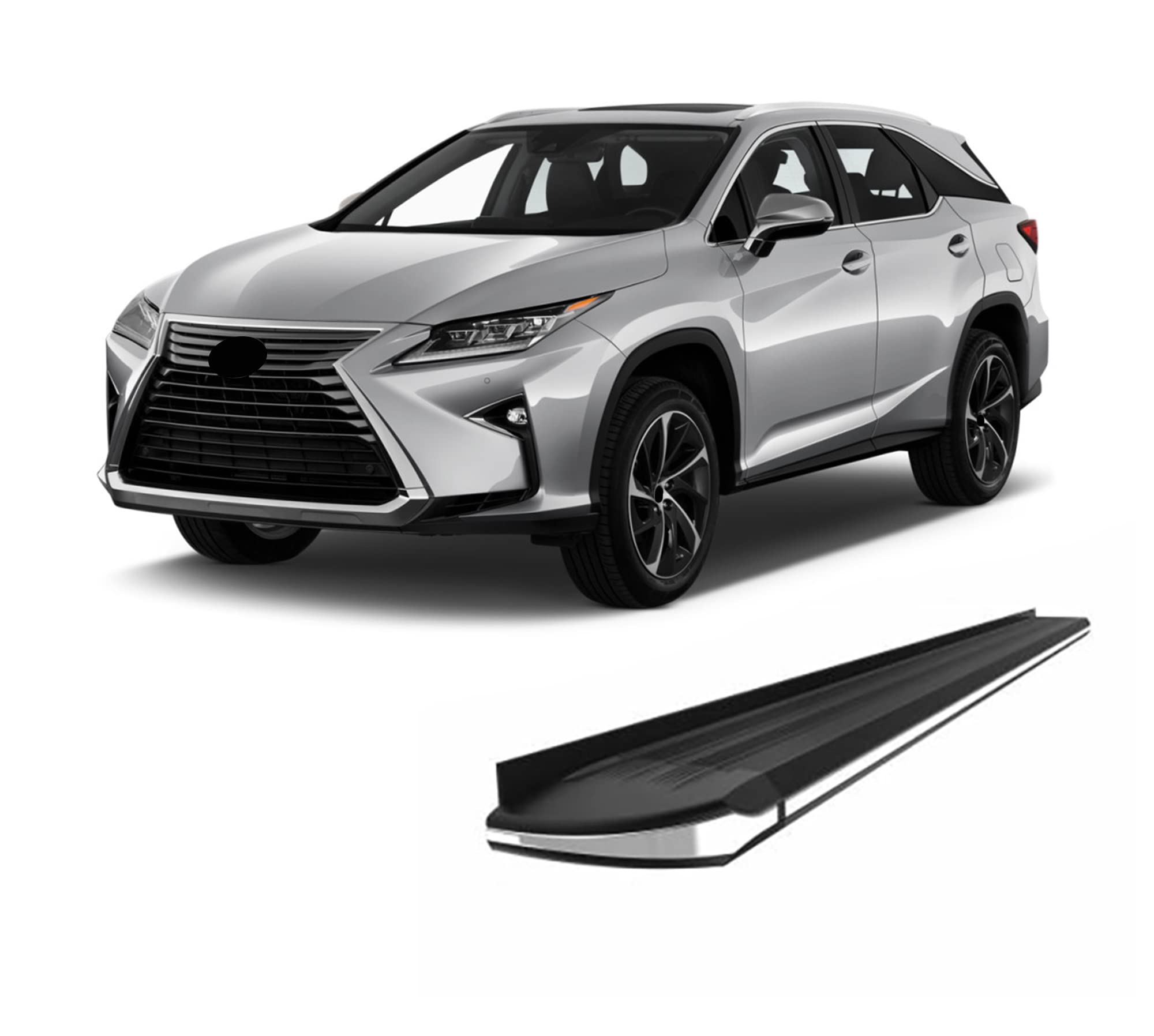 Exceed Black Horse Running Boards Compatible with 2016-2020 Lexus RX350 (Excl. Sport models)|2016-2020 Lexus RX450h (Excl. Sport models)-EX-LX27OE