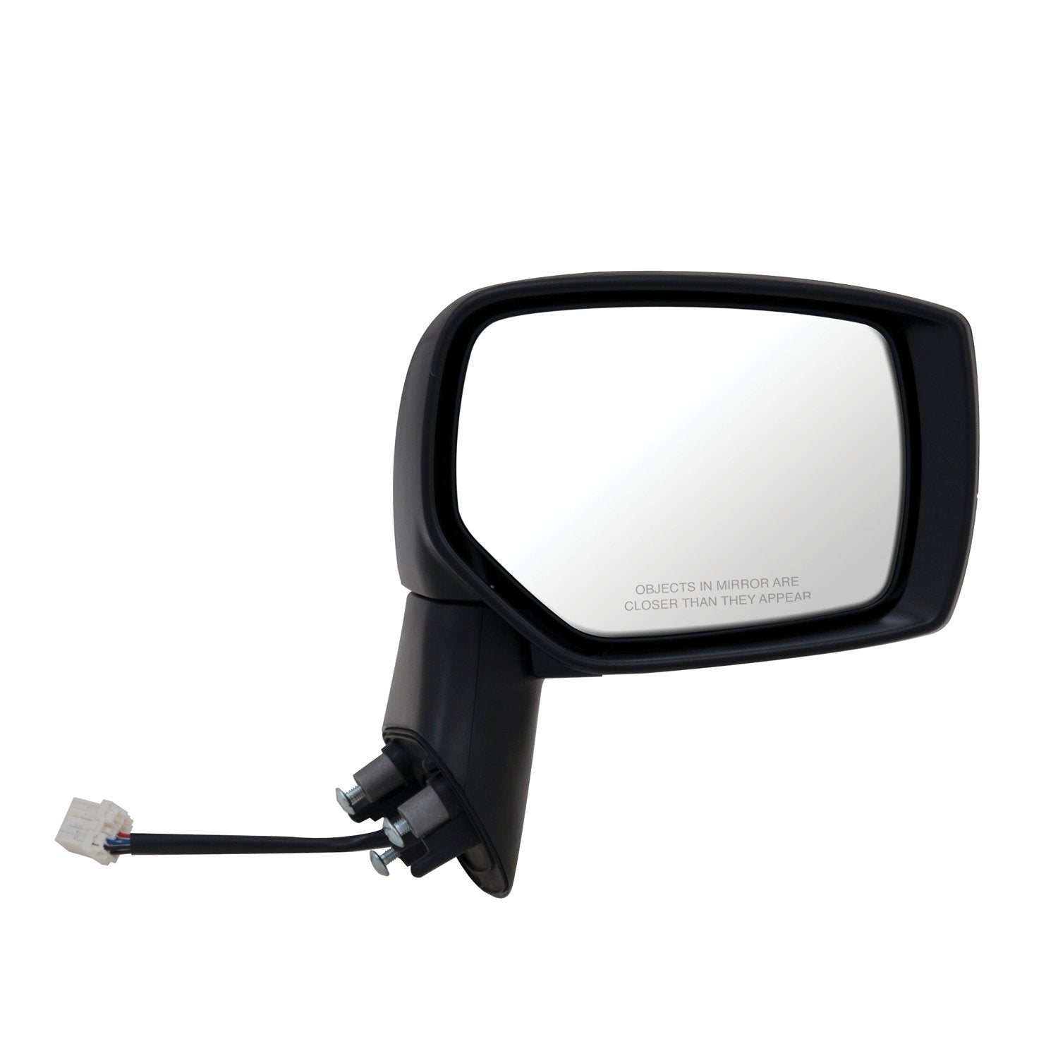 Passenger Side Mirror for Subaru Crosstrek, Impreza Sedan/Wagon, Hybrid, WRX, Textured Black w/PTM Cover, Foldaway, Heated Power
