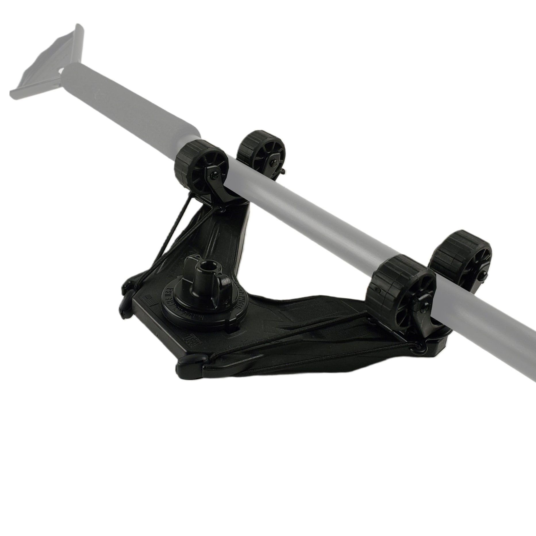 DoubleHeader YakAttack with Dual ParkNPole RotoGrips | Offset Kayak Stakeout Pole Holder with Track Mount | Compatible with 0.84” Poles, LockNLoad Accessories & GearTrac Systems | Made in USA