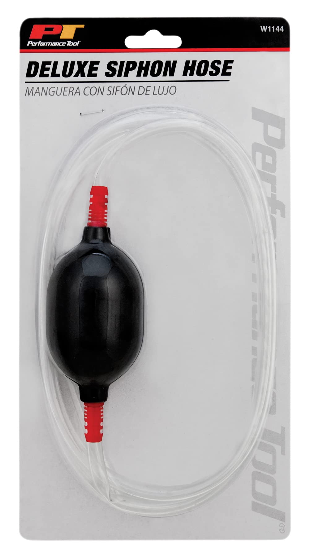 Deluxe Performance Tool W1144 Siphon Hose for Vehicle Engine Oils, Lubricants, and Other Fluids, Black/Clear
