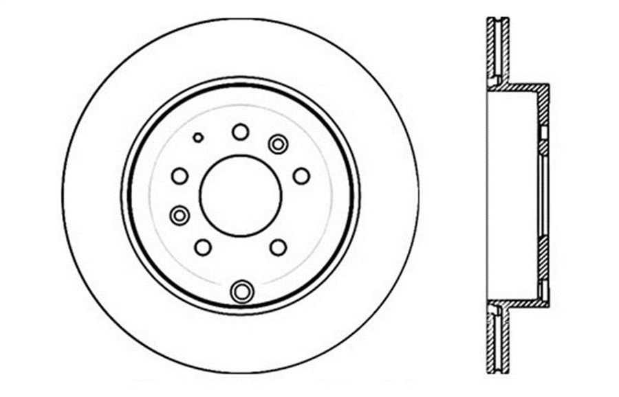 Sport Drilled/Slotted Brake Rotor StopTech 127.45079R (Rear Right), 1 Pack