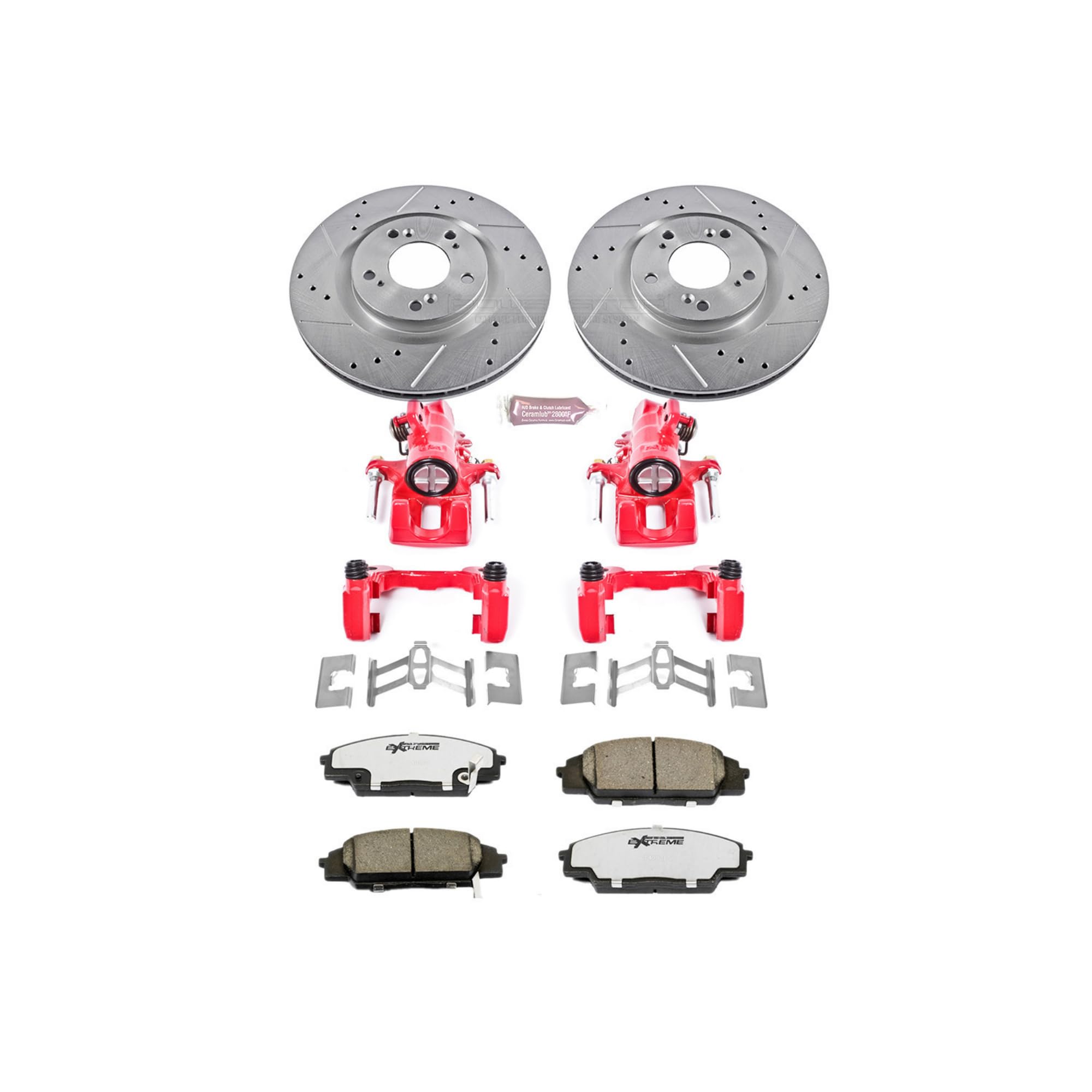 Power Stop KC2276-26 Z26 Street Warrior Front & Rear Brake Kit Honda For Honda S2000 2000-2009 [Model Specific]