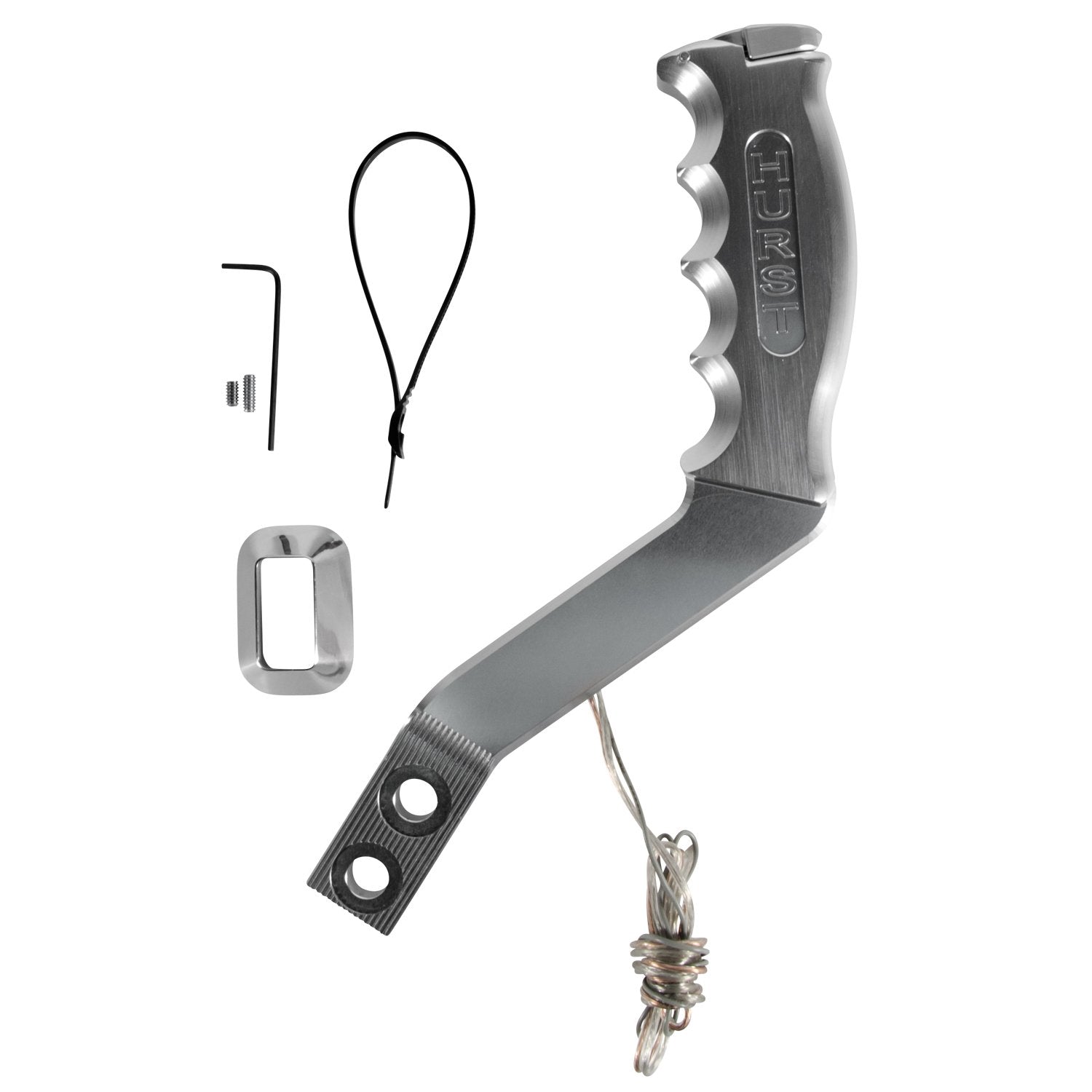 Hurst 8.75" Brushed Aluminum Nitro Stick Shift Handle with Built-In 12V Switch 5381000