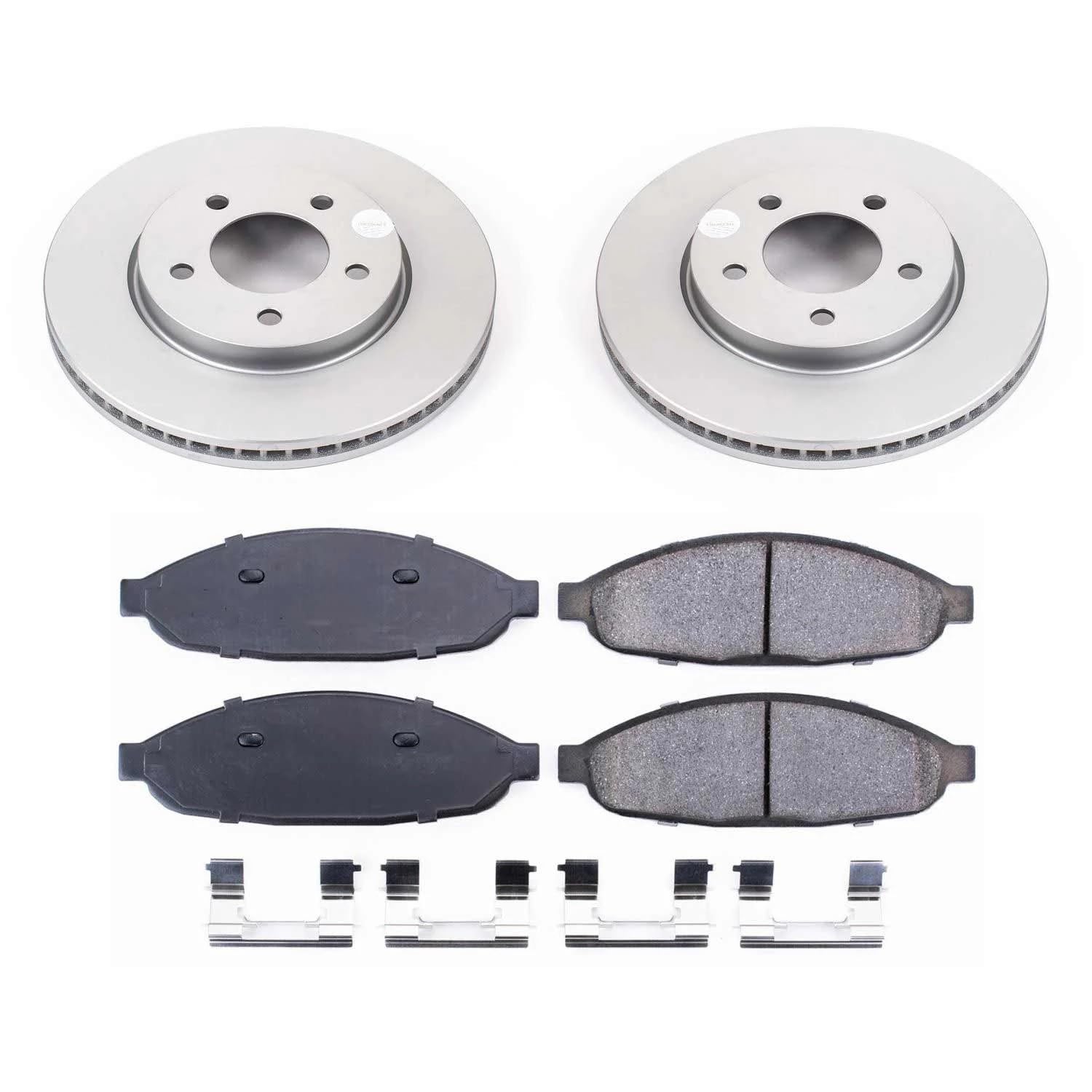 Power Stop CRK3009 Brake Rotor & Coated Ceramic Brake Pads- front For Chrysler Pacifica 2004-2008 [Model Specific]