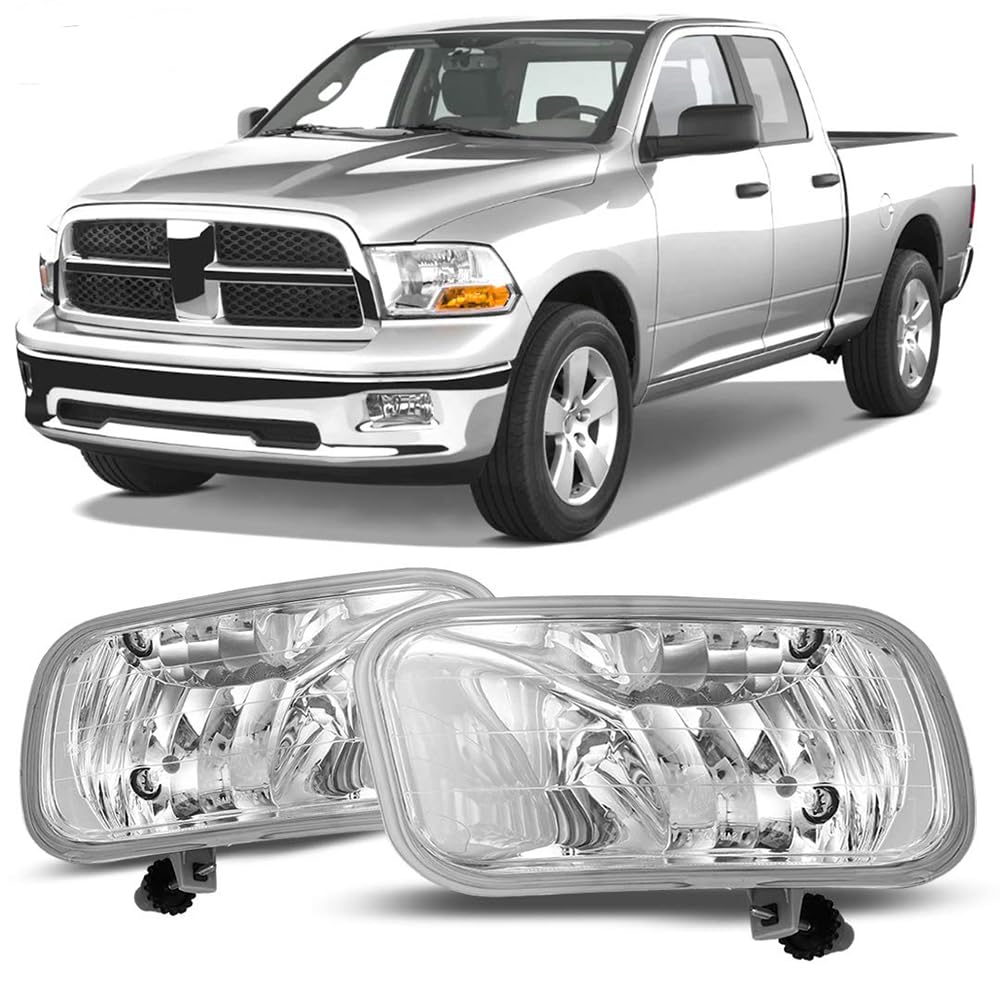 Fog Lights Driving Winjet Compatible with [2009 2010 2011 2012 2013 2014 2015 2016 2017 2018 RAM 1500 2500 3500]