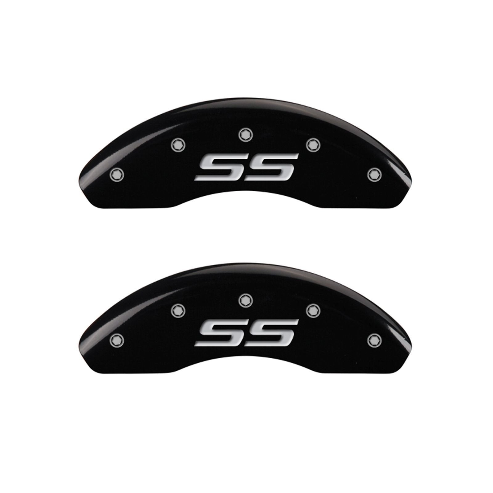 Caliper Covers MGP 14050SSS4BK with Black Powder Coat Finish, (Set of 4)