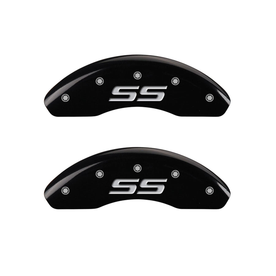 Caliper Covers MGP 14050SSS4BK with Black Powder Coat Finish, (Set of 4)