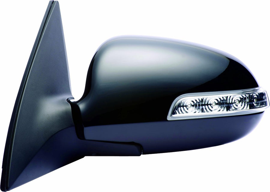 Fit System Driver Side Mirror for Touring Wagon Hyundai Elantra, w/Turn Signal, Black, PTM, Foldaway, Heated Power