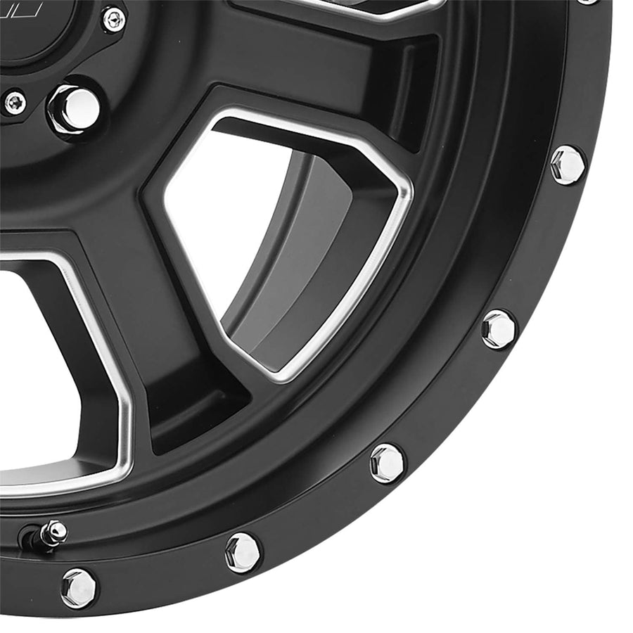 Sledge Series 43 Pro Comp Wheels Satin Black Finish Size 20x9 Bolt Pattern 5x5 in. Back Space 5 in. Offset 0 Max Load 2200