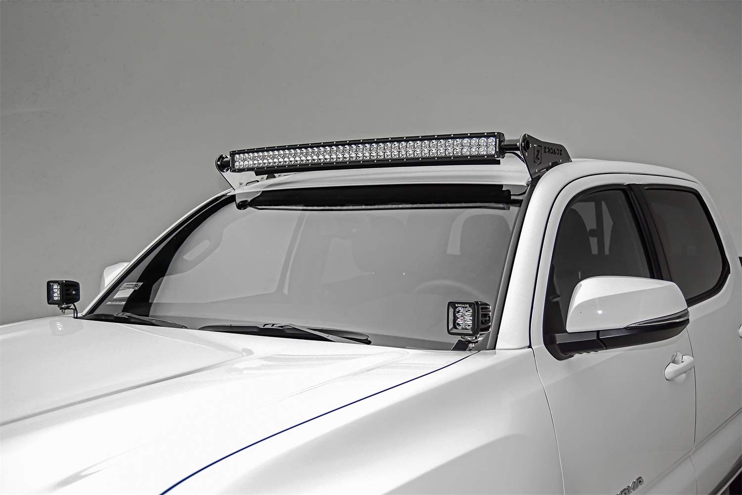 ZROADZ LED Bar Kit Front Roof Mounted - Compatible w/ 2005-2022 Toyota Tacoma Complete Kit with Mounting Brackets, 40 Inch Curved Zroadz Led light bar & Wiring Harness- PN #Z339401-KIT-C, Black
