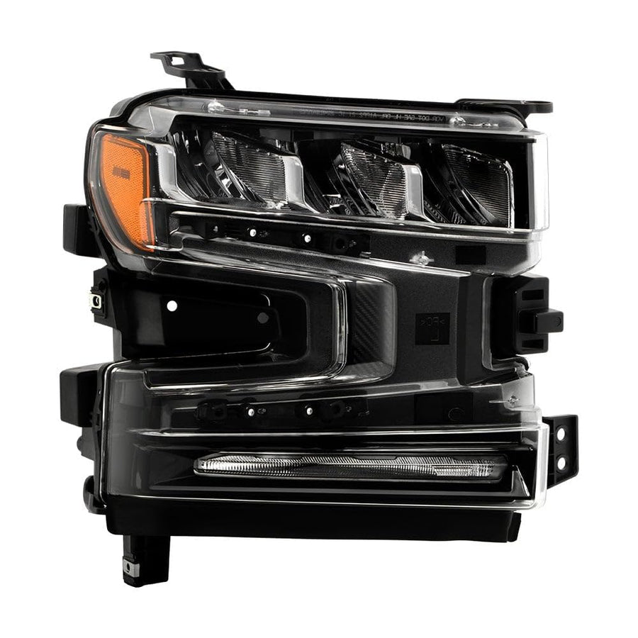 Chevy Silverado 1500 19-22 Spyder (POE) LED High/Low Beam w/Halogen Signal Headlight - Signal-7443NA(Included) - OE Right (GM2503497)