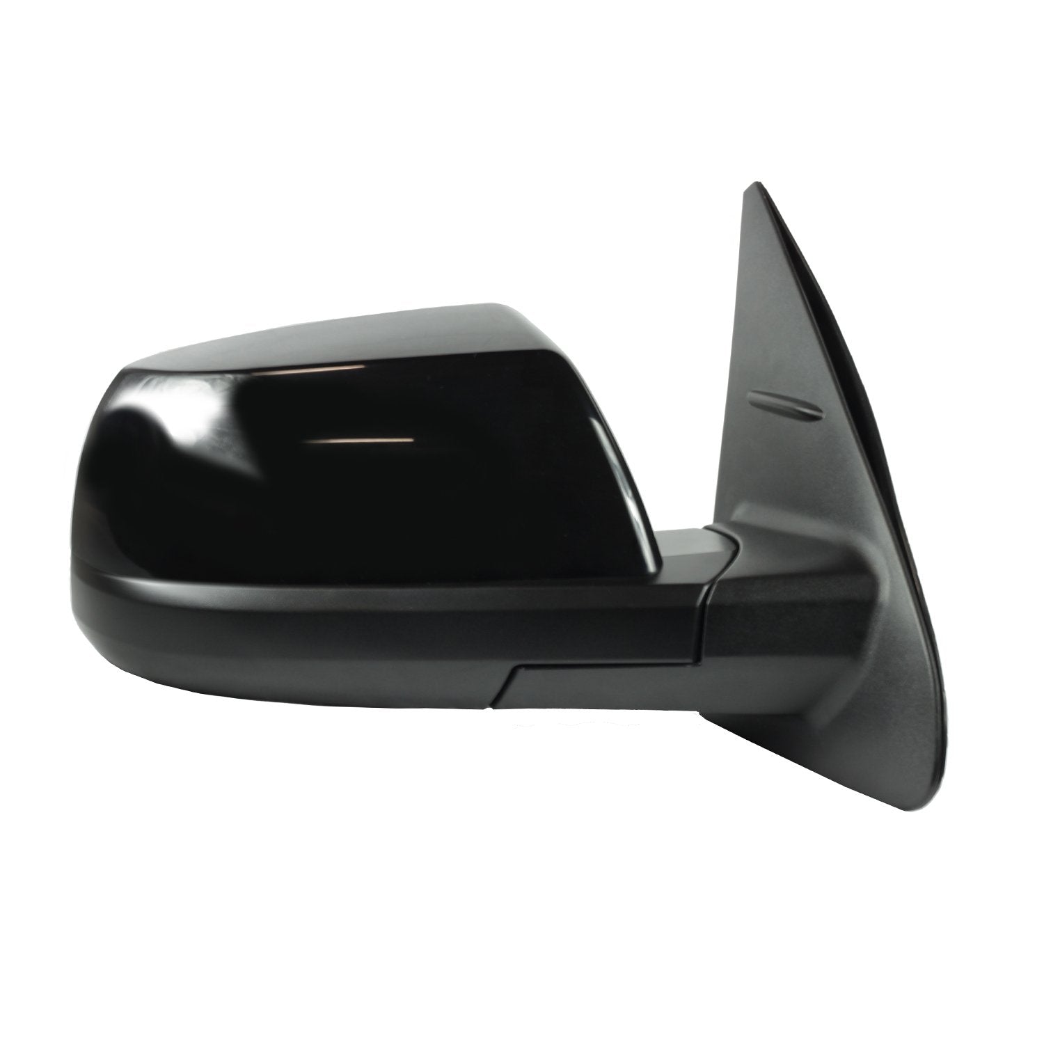 Side Passenger Mirror for Toyota Sequoia SR5 Model, textured black w/PTM cover, foldaway, w/o blind spot detection, Heated Power