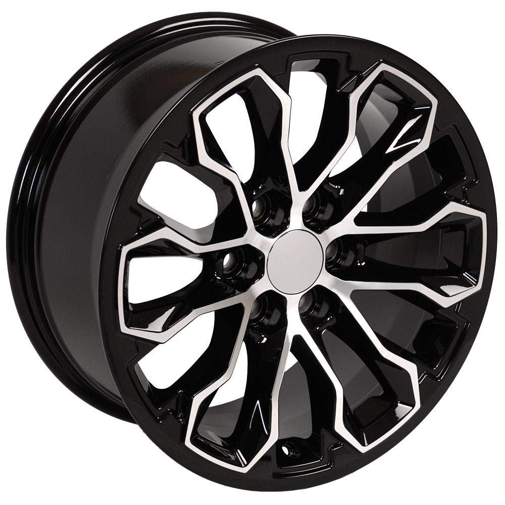 CV54 OE Wheels 17 Inch Rim Fits Colorado ZR2 Style 6x120 17x8 Gloss Black Machined - Hollander 5891 (1)