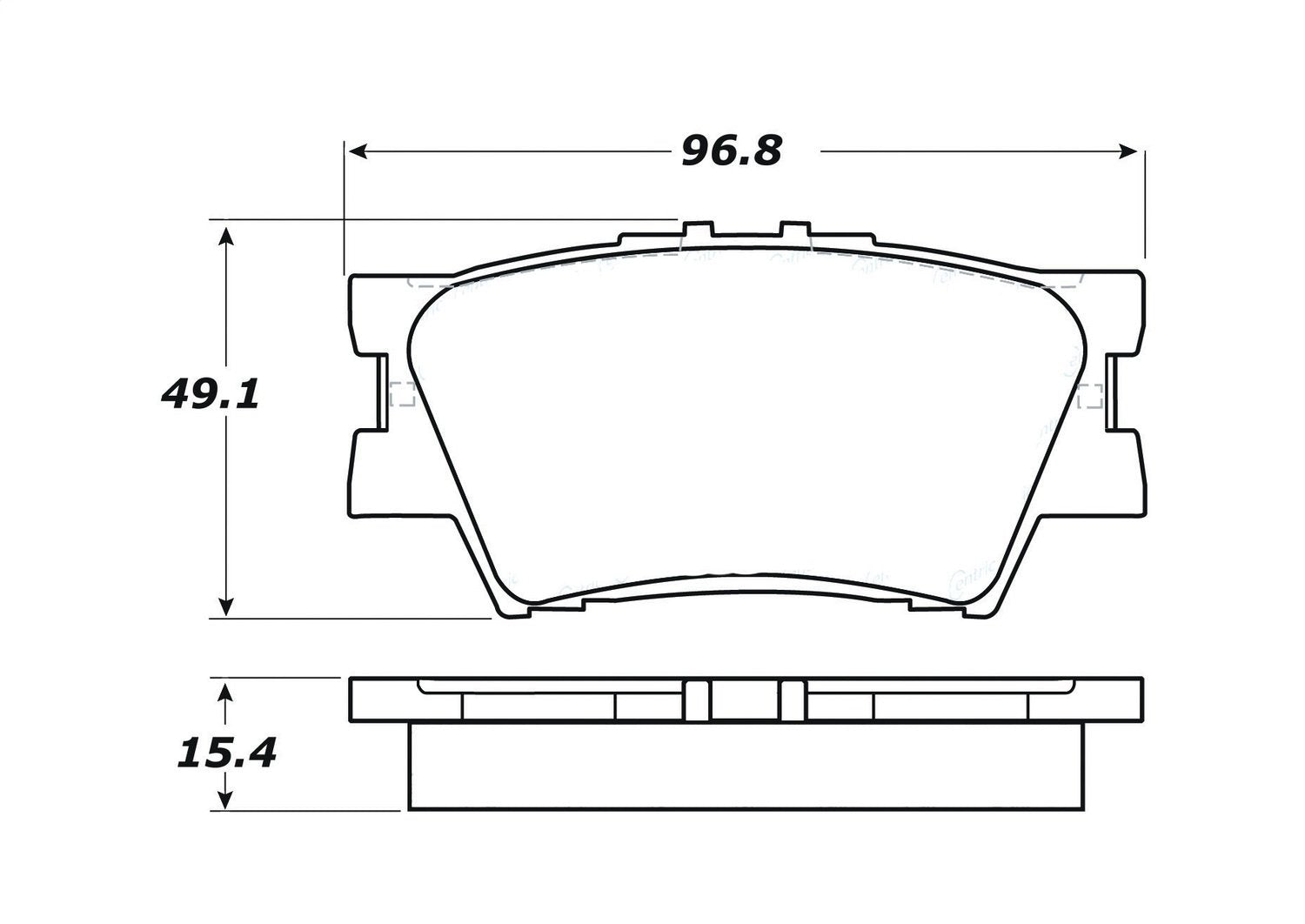 Rear StopTech 308.12120 Brake Pads with Shims and Hardware Street