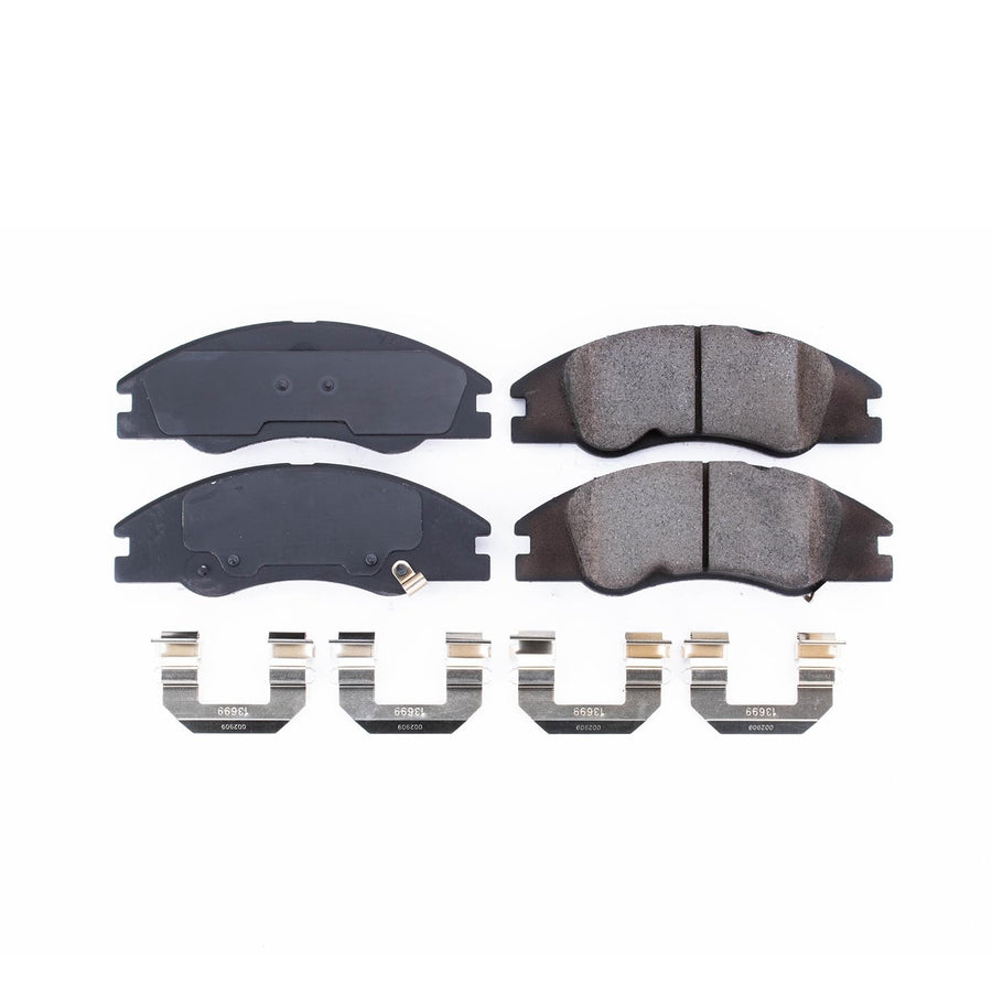 Power Stop Brake Kit Front For Kia Spectra 2005-09 | Kia Spectra5 2005-09 - Ceramic Brake Pads With Installation Hardware, 17-1074