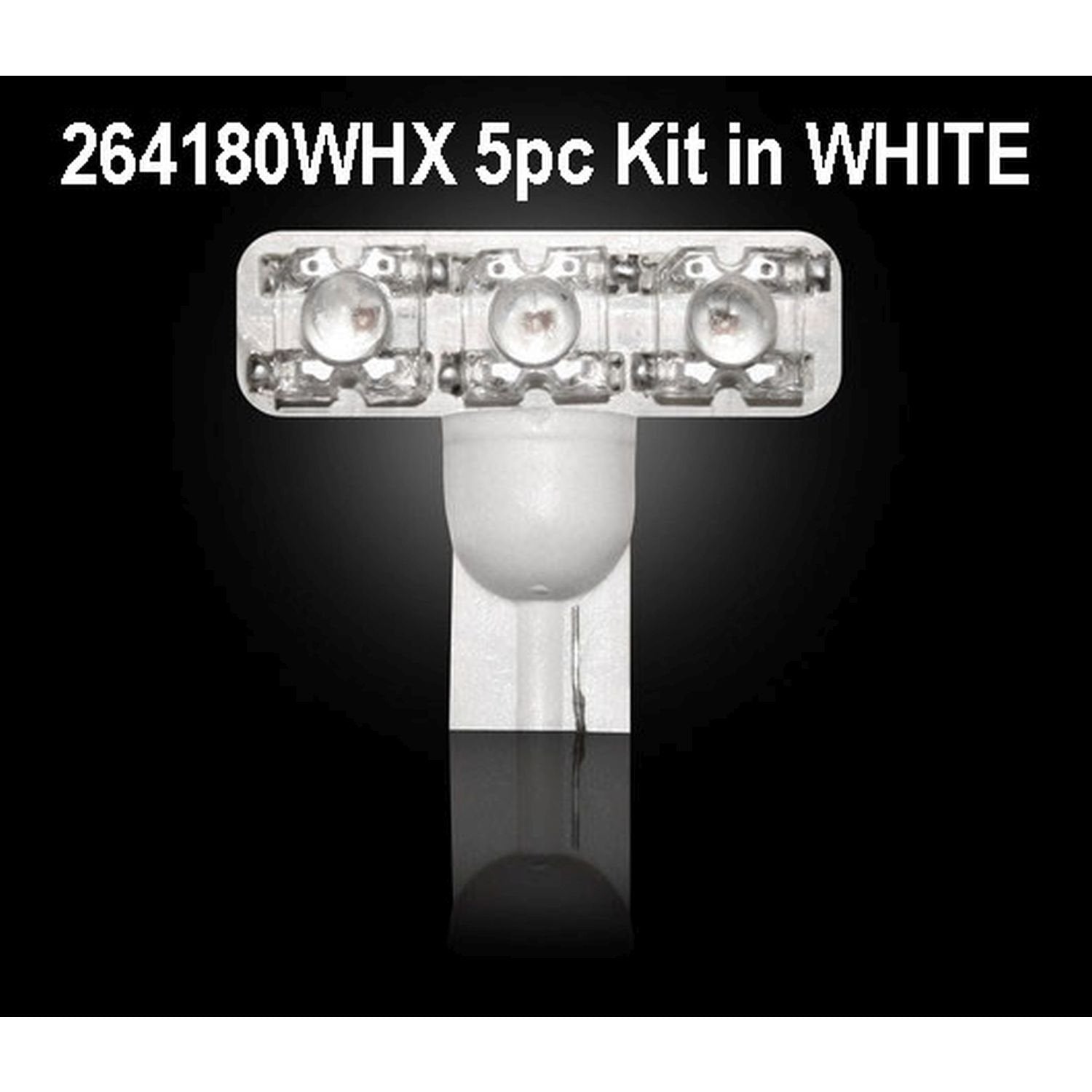 Recon - 1-Watt Cab Lights Fits 1999-2016 Super Duty F250 F350 F450 F550 T-10 White LED Bulbs - (5 Piece Kit)