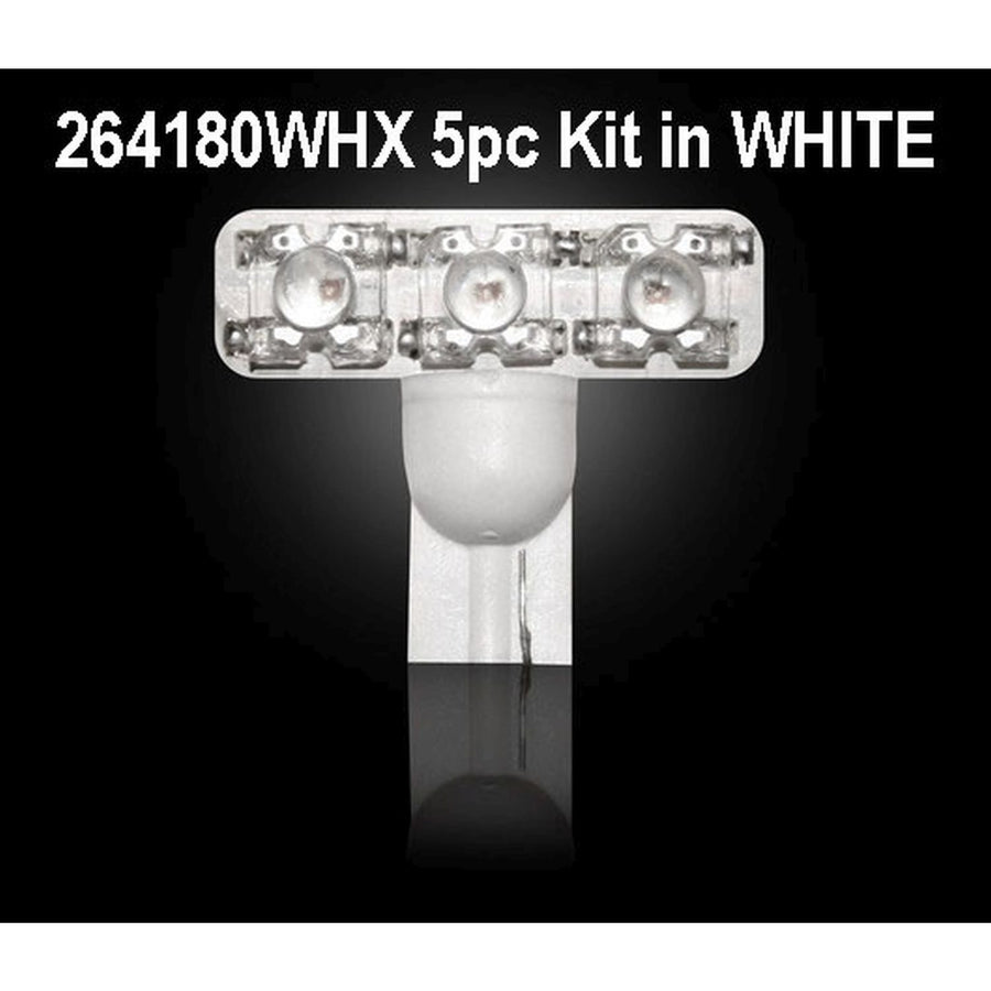 Recon - 1-Watt Cab Lights Fits 1999-2016 Super Duty F250 F350 F450 F550 T-10 White LED Bulbs - (5 Piece Kit)