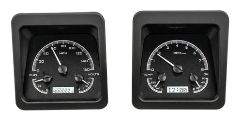 Dakota Digital VHX-69C-CAM-K-W 69 Chevy Camaro Instruments Analog Dash Gauges Black Alloy White
