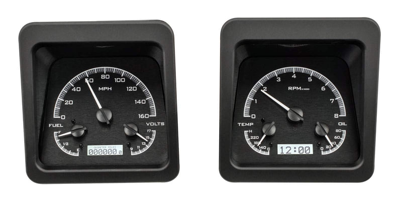 Dakota Digital VHX-69C-CAM-K-W 69 Chevy Camaro Instruments Analog Dash Gauges Black Alloy White