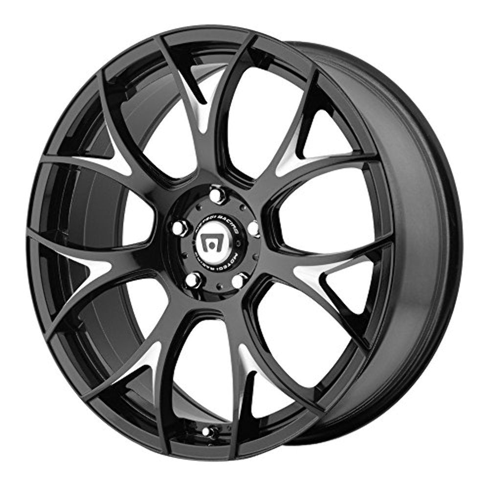 Gloss Black Motegi Racing MR126 Wheel with Milled Accents (20x8.5"/5x114.3mm, +38mm offset)