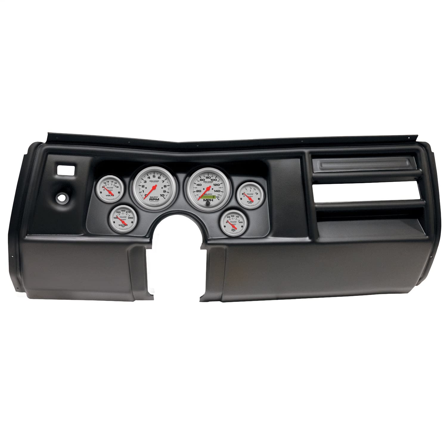 AutoMeter Dash Kit Direct Fit, (3 3/8" X2, 2 1/16" X4), Chevy Chevelle No Vent 69, Ultra-Lite (2908-13)