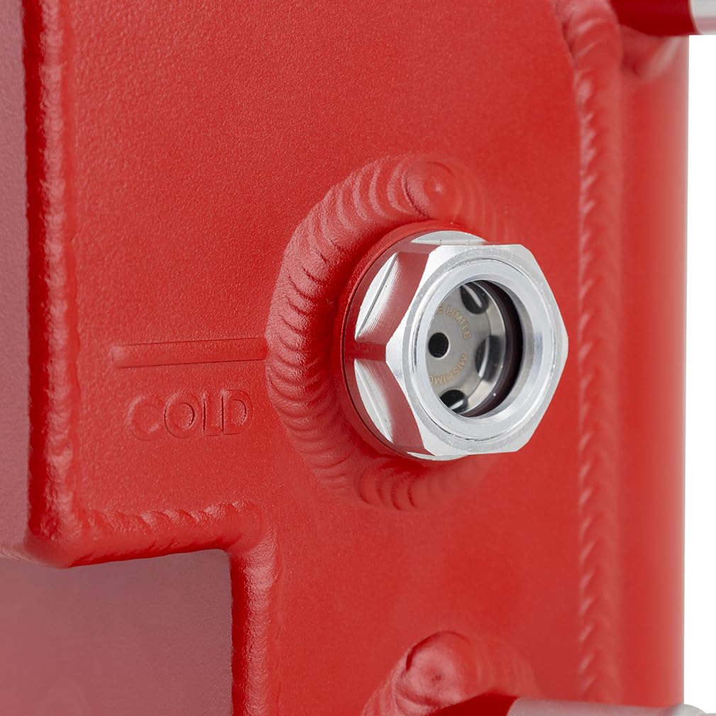 Mishimoto Coolant Expansion Tank, Aluminum Compatible with Toyota GR Corolla 2023+, Micro-Wrinkle Red