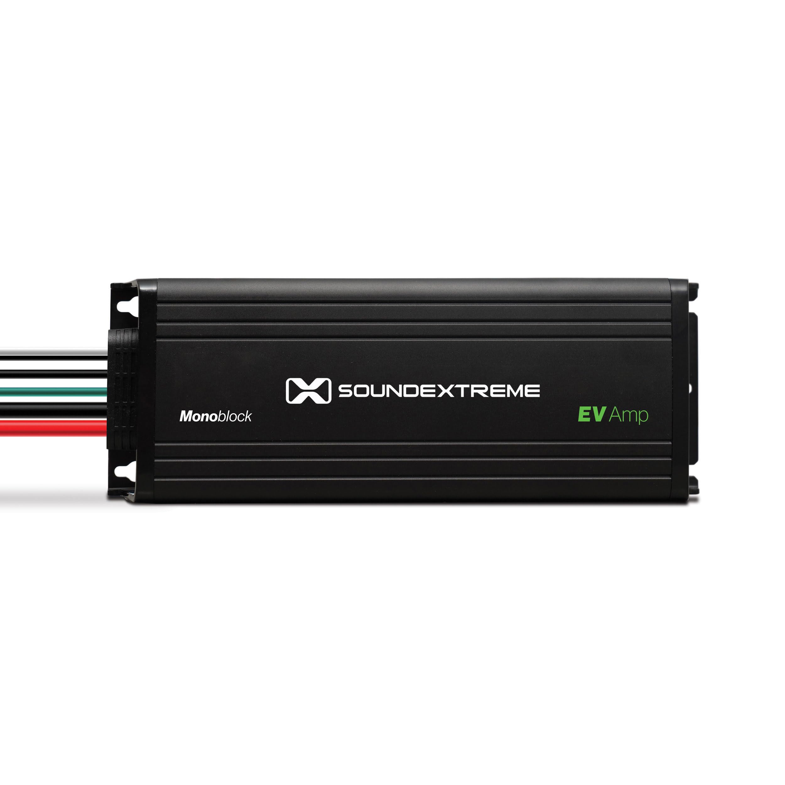 1-Channel Mono SoundExtreme by ECOXGEAR EV High Definition Amplifier Marine Grade Compact Class D 750W Peak Output Waterproof Dustproof for 48V to 72V Electric Vehicles Only