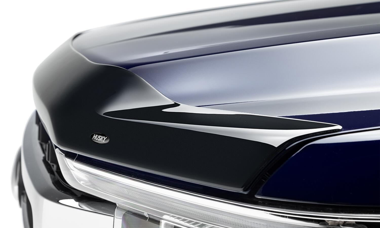 Aeroskin Hood Protector Husky Liners | Fits 2021-2026 Ford F-150, ONLY FITS Lariat, SSV, XL, XLT, Police Responder Models | Low Profile Deflector/Bug Shield - 1 pc., Smoke | 2842196