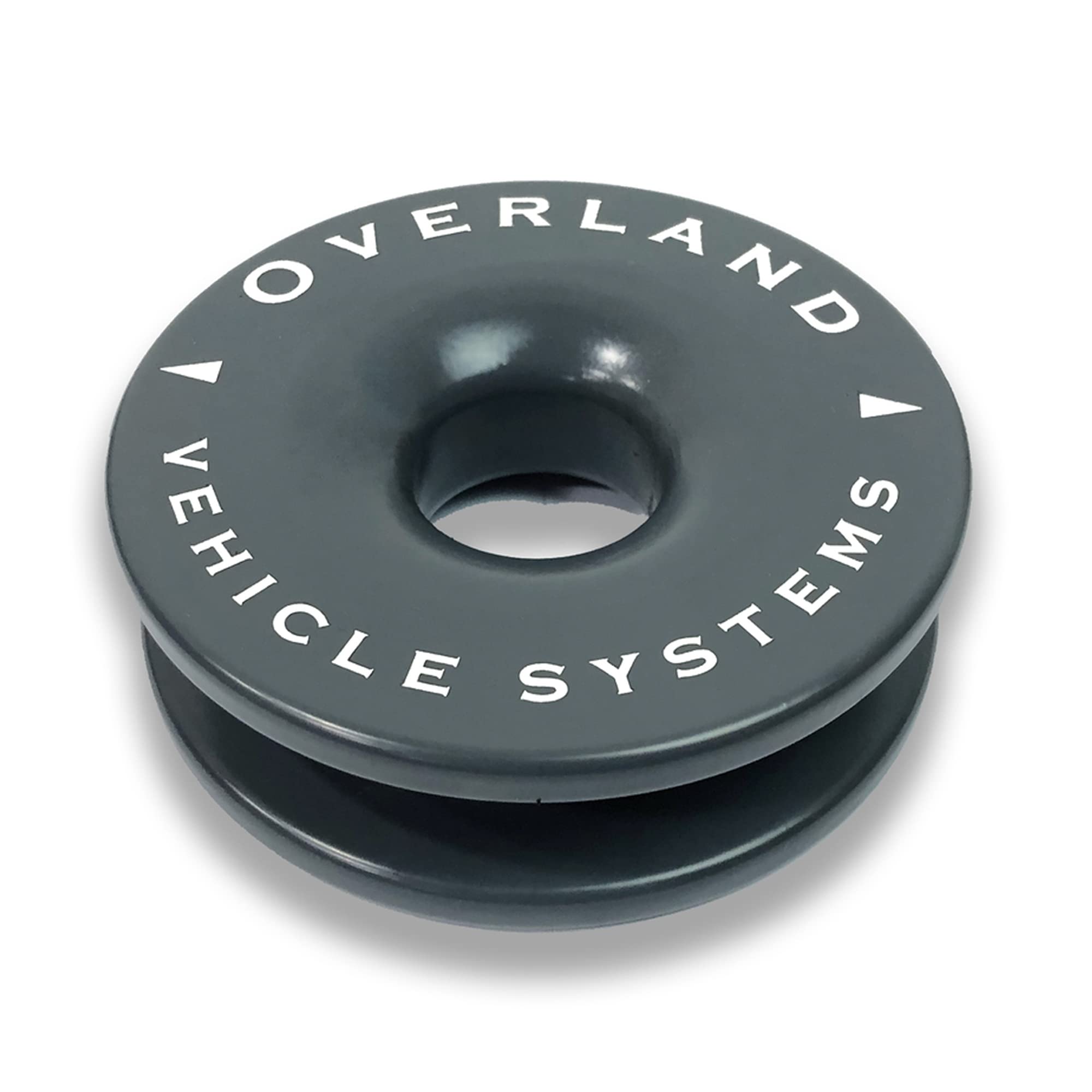 Recovery Ring Overland Vehicle Systems 4.00" 41,000 lb. Gray With Storage Bag - T6 6061 Aircraft Grade Aluminum - For Use for Truck, SUV, ATV and UTV