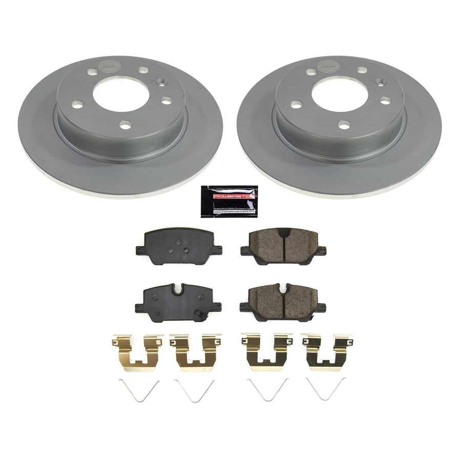 Power Stop CRK8680 Rear Geomet Coated Brake Rotor and Pad Kit