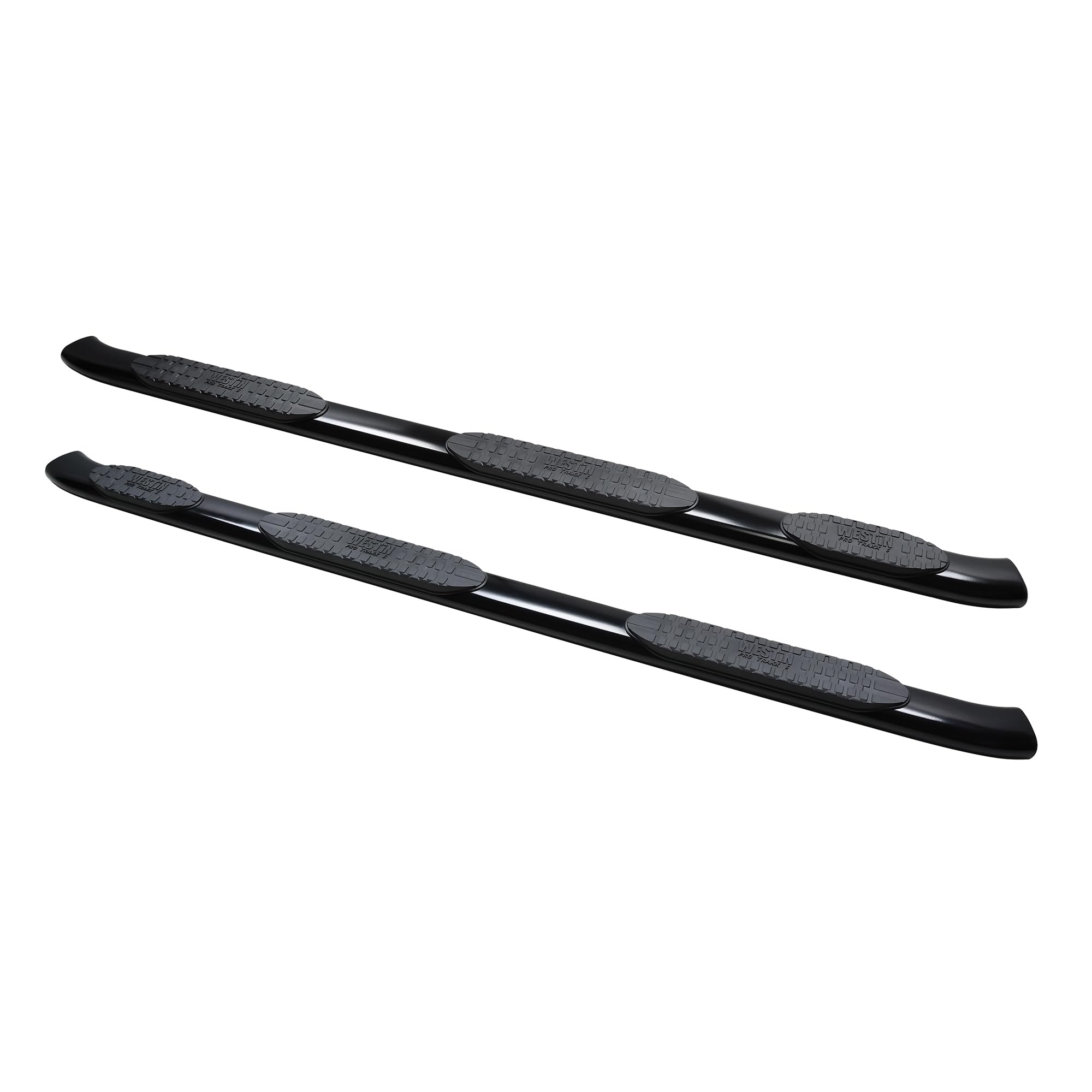 Westin PRO TRAXX 5 Oval Wheel to Wheel Nerf Bars fits 2019-2025 Ram 1500 Crew Cab 5'7" Bed (Exc 1500 Classic) Black Pair