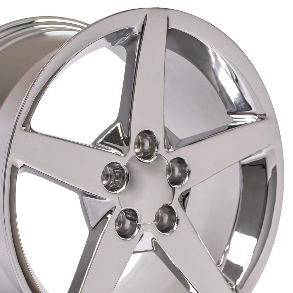19 Inch OE Wheels CV06B Rim Fits Corvette C6 Style 5x120.65 19x10 Chrome - Hollander 5210 (1)