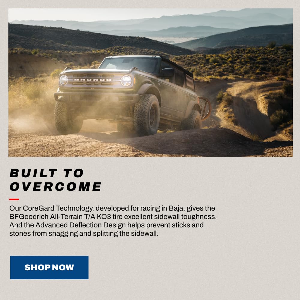 BFGoodrich All-Terrain T/A KO3 Tire Car for Light Trucks, SUVs, and Crossovers, LT245/75R17/E 121/118S