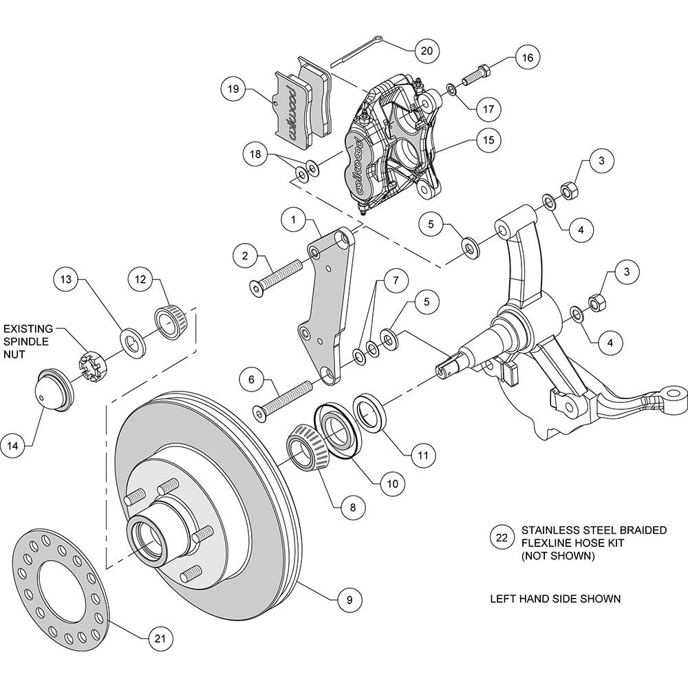 1 PC Rotor&Hub FDL-M Front Kit,11.88"