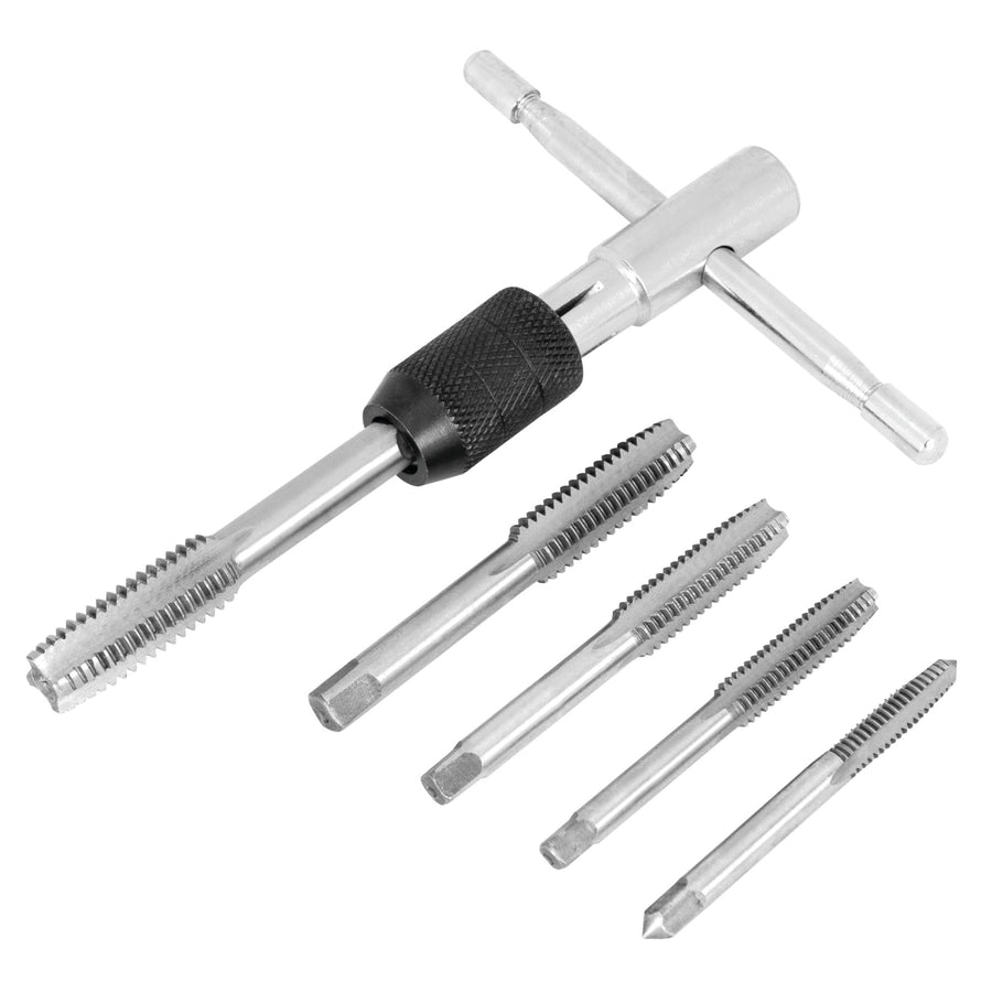 Dual Jaw Performance Tool W8651 Tap Wrench Thread Renewal Tool for Standard Pipe Sizes - Tungsten Steel, SAE 1/4-Inch-1/2-Inch with Positive Grip T-Handle