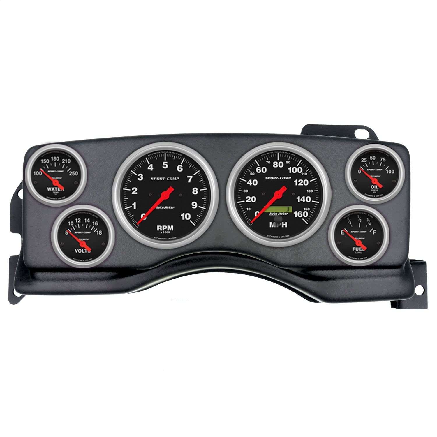 AutoMeter Dash Kit Direct Fit, (3 3/8" X2, 2 1/16" X4), Ford Mustang 90-93, Sport-Comp (2927-11)
