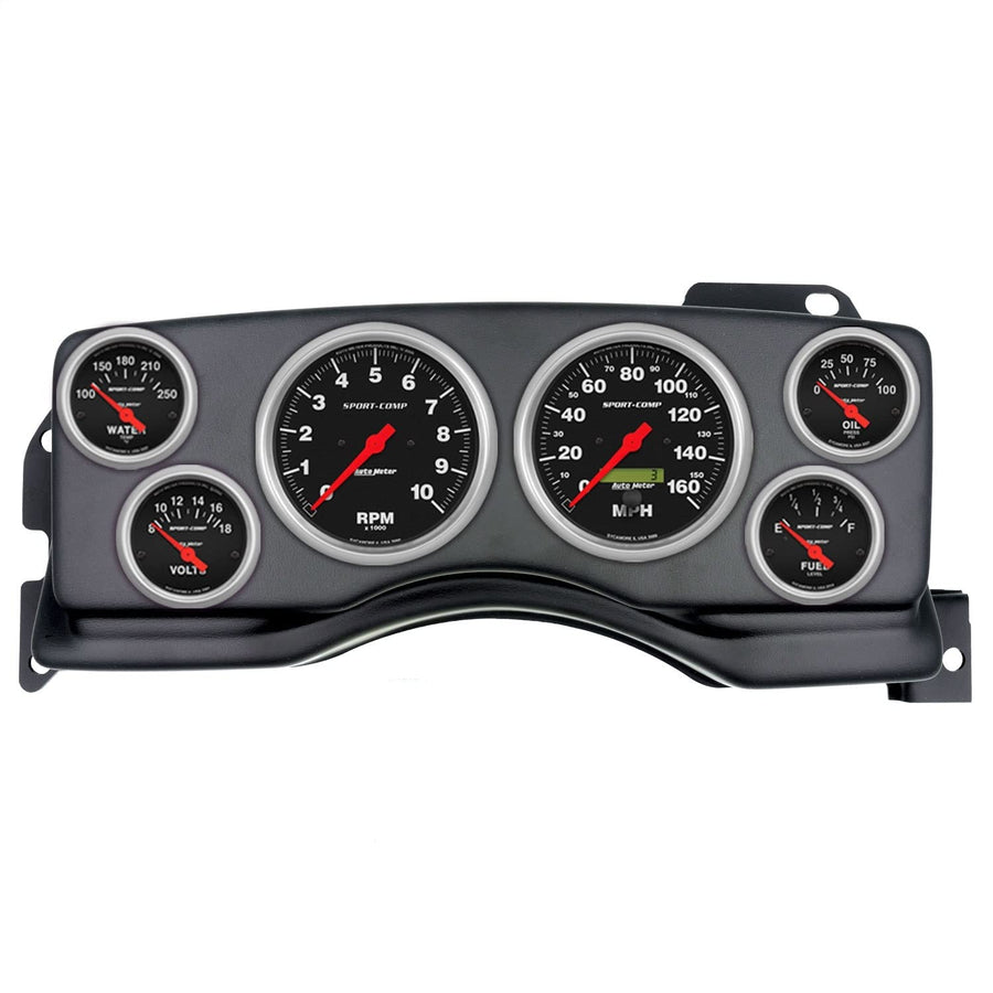 AutoMeter Dash Kit Direct Fit, (3 3/8" X2, 2 1/16" X4), Ford Mustang 90-93, Sport-Comp (2927-11)
