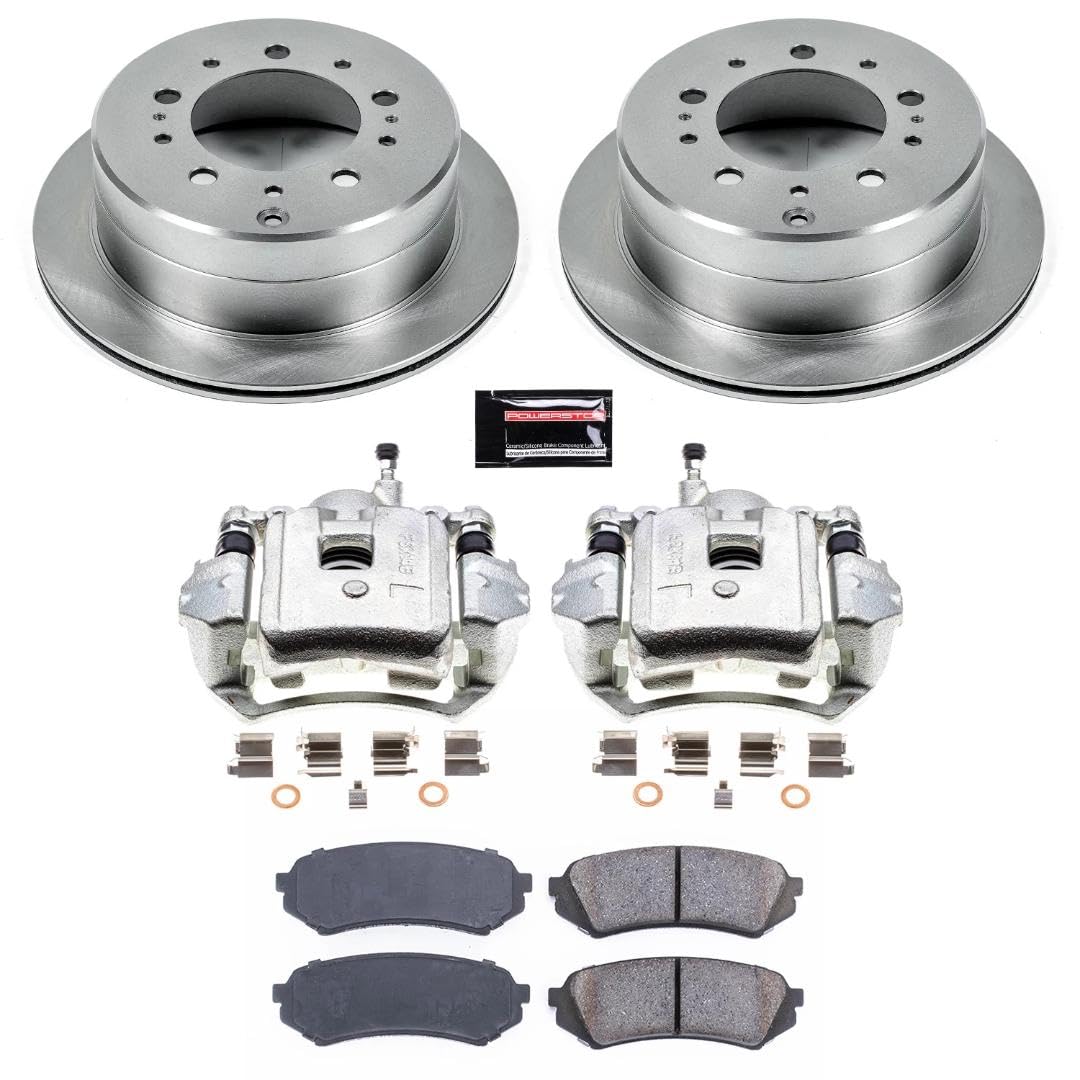 Power Stop KCOE1134 Replacement Autospeciality Rear Caliper Kit- OE Rotors, Ceramic Brake Pads, Calipers For Lexus LX470 1998-2007, Toyota Land Cruiser 1998-2007 [Model Specific]